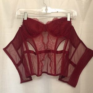 Red Strapless Lingerie